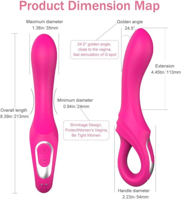 USB Fast Charging and IPX6 Waterproof Female Vibrator, G-spot Vibrator with 9 Vibration Modes, Clitoral Vibrator, Anal Vibrator, for Women or Couples to Stimulate Flirtation, Adult Toys(Purple) - Image 2