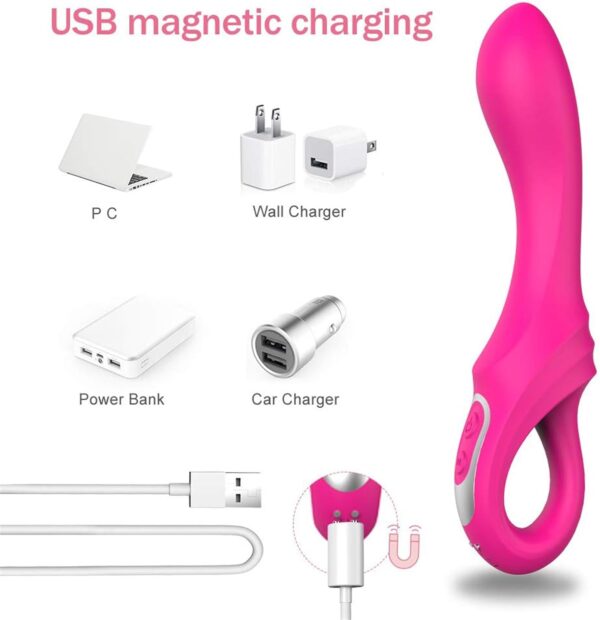 USB Fast Charging and IPX6 Waterproof Female Vibrator, G-spot Vibrator with 9 Vibration Modes, Clitoral Vibrator, Anal Vibrator, for Women or Couples to Stimulate Flirtation, Adult Toys(Purple) - Image 3