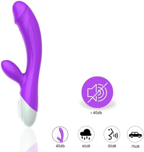 Vibrator Heating Dildo Rabbit Vibrator G Spot Vagina Vibrator Clitoris Massage for Women Masturbation Dual Vibration Sex Toys for Adults(Red) - Image 2