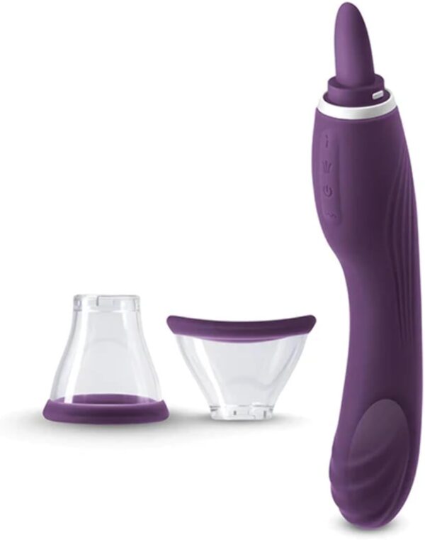 Inya Triple Delight Rechargeable Silicone Vibrator (Purple) - Image 3