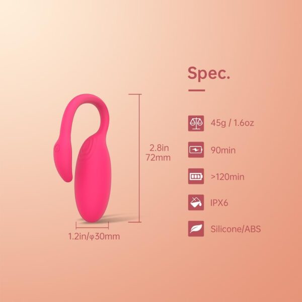 Magic Motion Flamingo Wearable Vibes, Intelligent Wearable Massager Remote Control Massaging Tool App with iOS Android Personal Intelligent Massager Wearable Vibrator Adult Toy Designed for Ladies - Image 2