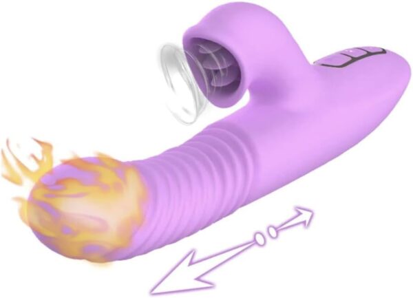 Deep Massager - Deep Tissue Massager Rabbit Thrusting Vibrator for Women and Couples XB19948, Like on Photo - Image 4