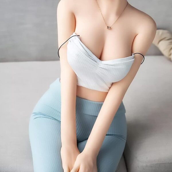 5 FT Pure Silicone Full Size Full Body Sex Dolls Life Size Sex Toy Realistic Adult Women Female Torso 3 Channel Love Doll with Lifelike Soft Gel Breast and Feet Standing (Boutique)