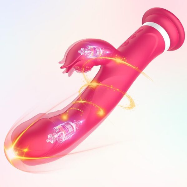 G Spot Rabbit Vibrator Dildo Women Sex Toys with 10 Vibration Modes Adult Toy for Women Clitoris Waterproof Powerful Female Vibrator Toy for Women(Purple) - Image 2