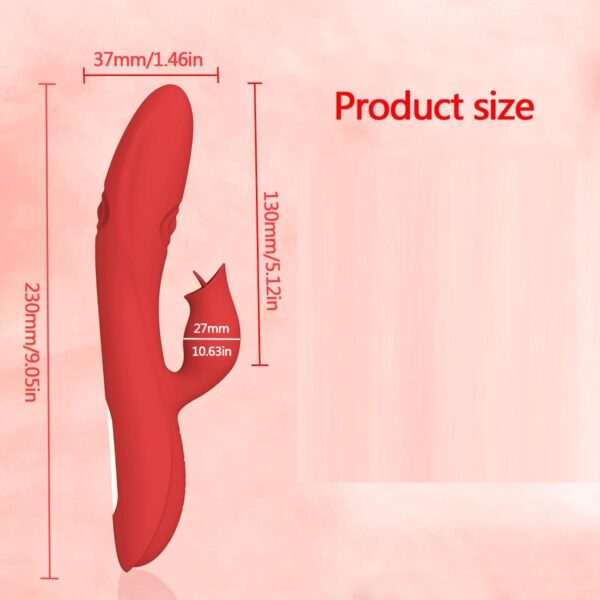 Vibrator Powerful 7-Frequency Tongue Licking and Slapping Vibrator Three-Point Vibration Vaginal Massage Clitoral G-spot Rabbit Vibrator Adult Sex Toy - Image 6