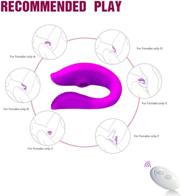 Female Vibrator, Female Couple Clitoral Stimulator, Nipple Clitoral Anal Vibrator, Adult Toys, Female Sex Toys with 10 Sucking and 10 Vibrating Modes, G-Spot Vibrator, Insertion Vibrator (Purple) - Image 5