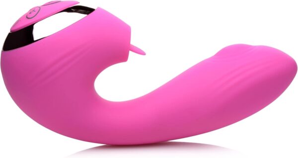 Inmi 10X Licking G-Throb Rechargeable Silicone Vibrator, Pink - Image 3