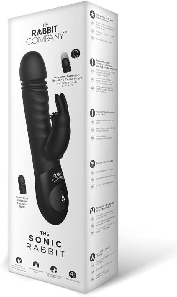 Rabbit Company The Sonic Rabbit Rechargeable Silicone Vibrator (Color: Purple) - Image 6