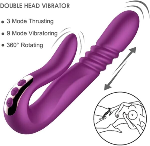 Rechargeable Double-Ended Thrusting G-Spot and Anal Vibrator FT47559 - Image 2