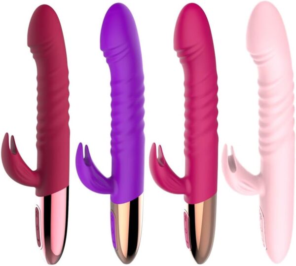 Vibrator Powerful Rabbit Vibrator Heating G Spot Dildo Vibrator Anal Clit Massage Women Masturbation Sex Toys for Woman(Purple) - Image 2