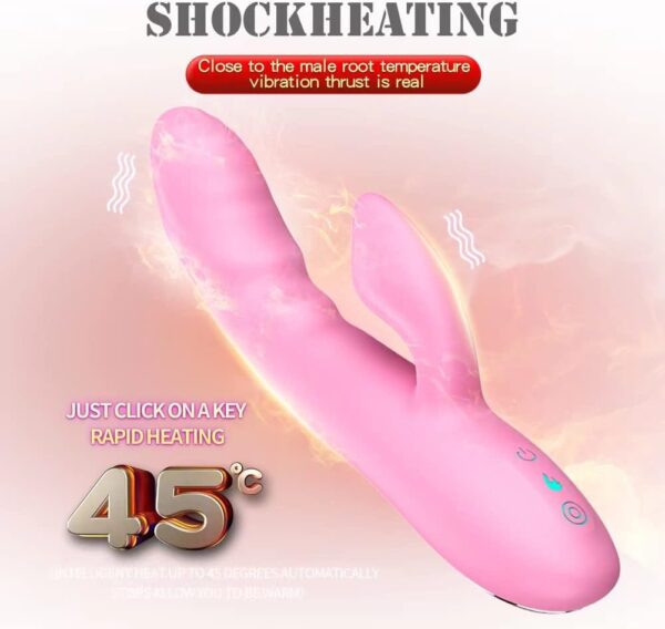 Bullet Vibrator G Spot Dildo Vibrator for Women clit Suckers for Women Toy Rabbit Vibrator Scales Function Multi Powerful Large Realistic Bunny Silicone Stimulation Triple Action Couple Fun Waterproof - Image 2