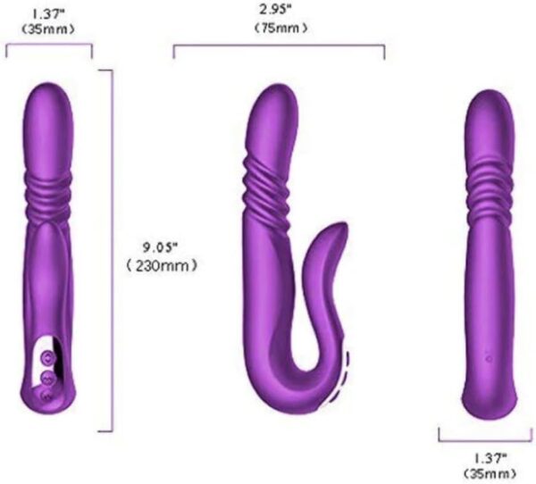 Rechargeable Double-Ended Thrusting G-Spot and Anal Vibrator FT47559 - Image 4