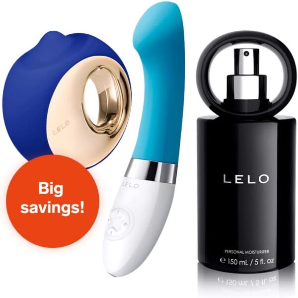 LELO Bundle: ORA 3 Midnight Blue Oral Sex Stimulator + Gigi 2 Turquoise Blue G Spot Vibrator + Free LELO Personal Moisturizer - Image 2