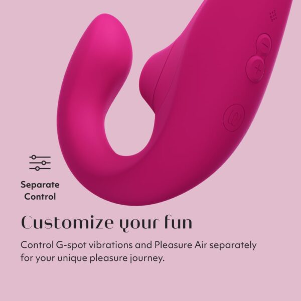 Womanizer Premium 2 Blue Pleasure Air Clitoris Sucker & Blend Pink Dual Stimulation Rabbit Vibrator - Female Sex Toys Bundle - Image 6