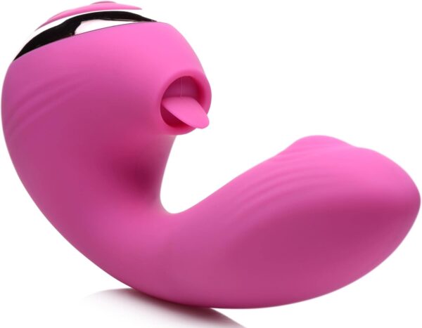 Inmi 10X Licking G-Throb Rechargeable Silicone Vibrator, Pink - Image 2