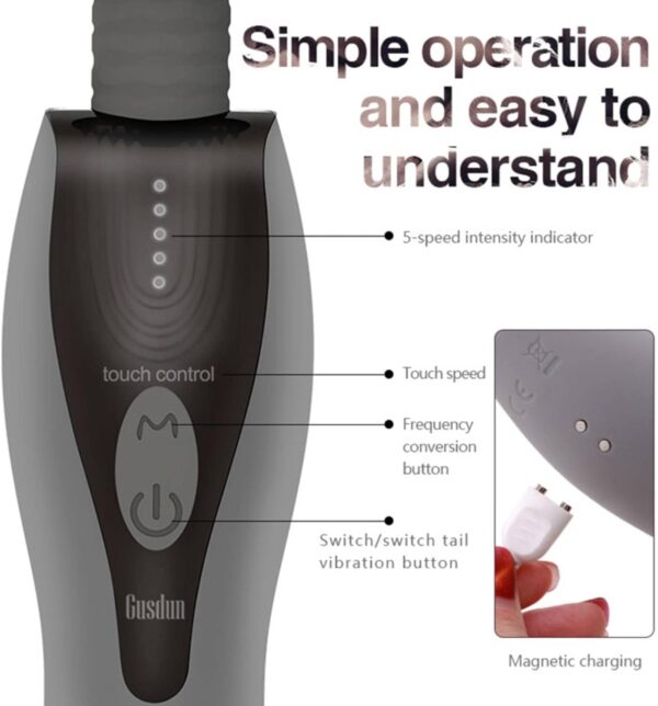 Vibrator for Women Double Ends G Spot Clitoral Vibrator 2 in 1 Nipple Clitoris Vagina Stimulation Vibrator Rechargeable Female Massager Adult Orgasm Sex Toys for Women Fun 5 Speeds & 5 Vibration - Image 5