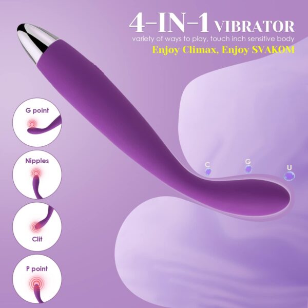 SVAKOM Pulse Pure Clit Stimulator Nipples Sucker with 5 Modes 3 Intensity + SVAKOM Coco G Spot Vibrator - 8 Seconds to Climax Finger Shaped Waterproof Vibes for Women - Image 6