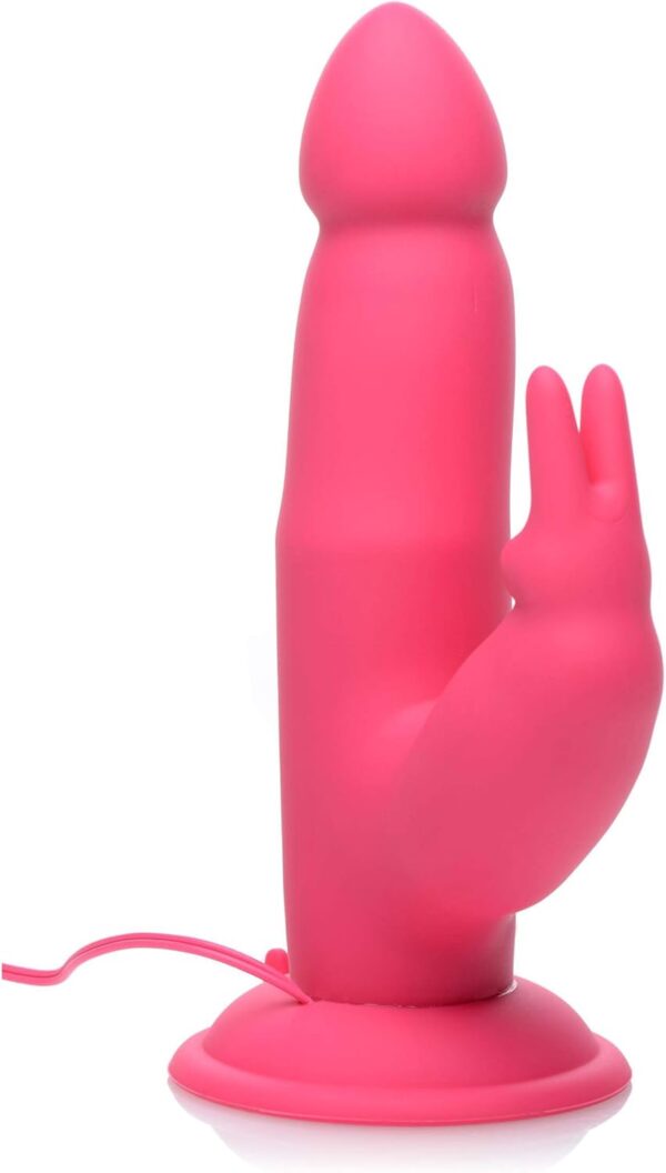 Frisky Head Spin Pink Dancing Silicone Rabbit Vibrator - Image 3