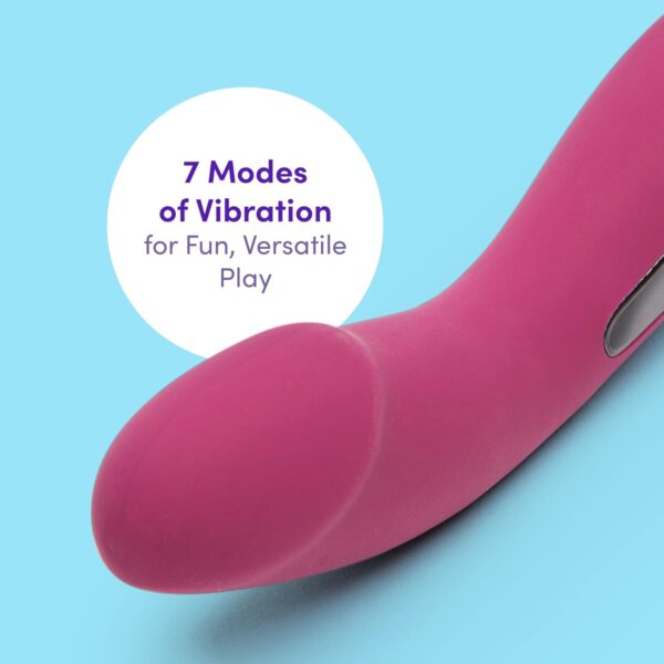 Lovehoney Pink Mantric Rechargeable Realistic Vibrator - Silicone - 100% Waterproof - Image 3