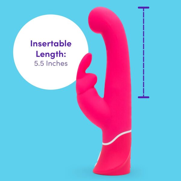 Lovehoney Happy Rabbit Vibrator - 5.5 inch Silicone Vibrating Dildo - Clit Stimulator & G Spot Dildo - 15 Vibration Modes - Quiet Vibrator for Women - Rechargeable & Waterproof Adult Sex Toy - Pink - Image 4