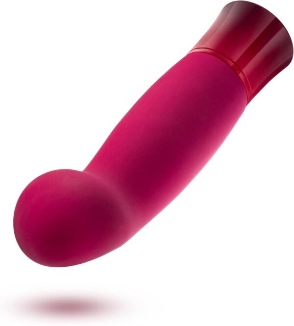 Blush Novelties Oh My Gem - Classy - 5.5Puria Silicone G-Spot Vibrator - 5 Speeds & 5 Unique Vibrating Modes with Warming Function - USB Rechargeable with Cable Included - IPX7 Waterproof - Garnet - Image 9