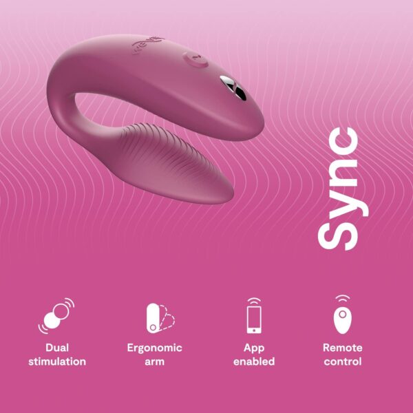 We-Vibe Anniversary Collection App Control Sync 2 Pink Couples Vibrator & Quiet Tango X Blue Massage Bullet Vibrator - Couples Sex Toys Bundle - Image 8