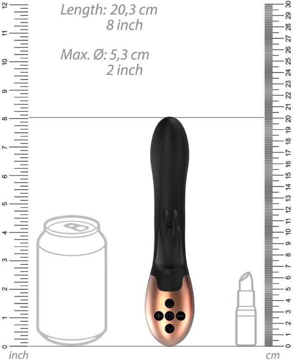 Shots - Elegance Heating Rabbit Vibrator - Opulent - Black - Image 4