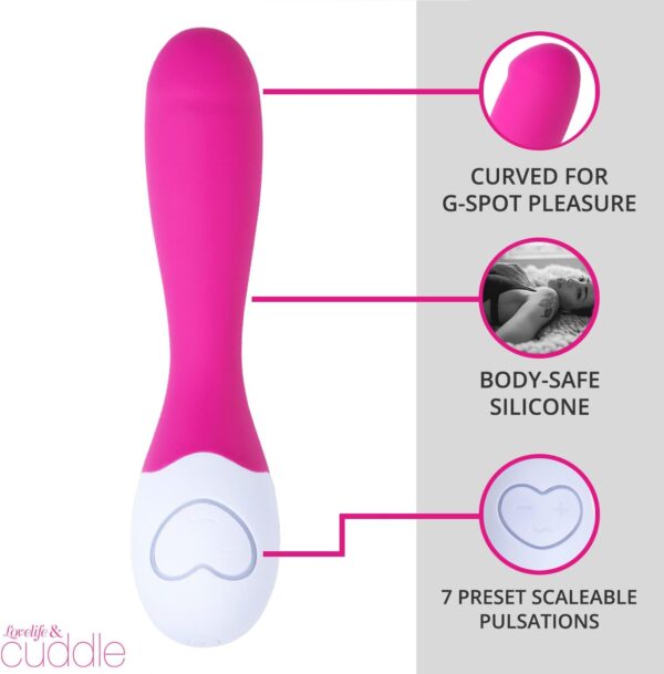 OhMiBod Lovelife Cuddle G-spot Vibrator [Clit Stimulator Vibrators] Personal Massager for Women | Sex Toy | Couples Massager with Seven Presets to Enjoy | Adult Sex Toys | Gifts for Women - Pink - Image 2