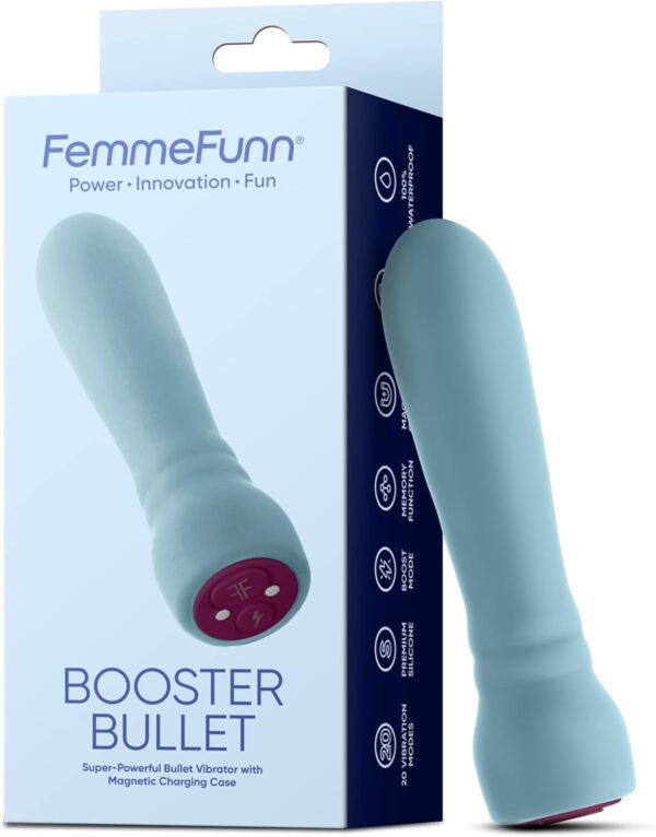 Booster Discreet Bullet Vibrator - Waterproof Magnetic Rechargeable 20 Powerful Modes USB & Whisper Quiet Personal Bullet Massager Vibrators for Women - Image 8