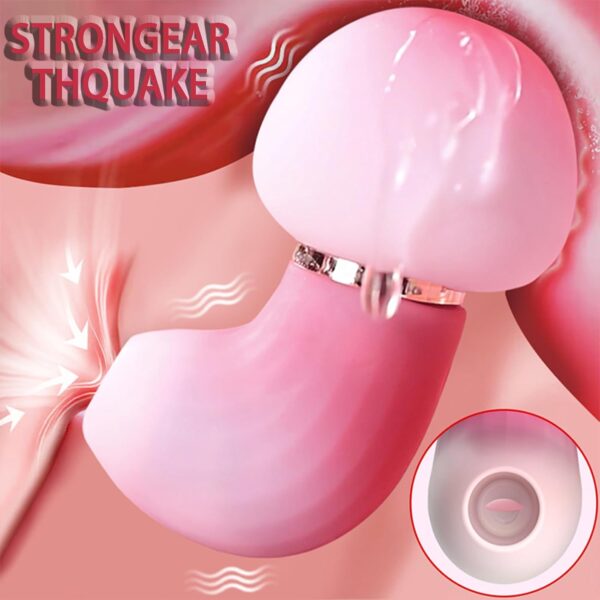 Vibrator Dildo Suction Vibrator Vibrater Sucking Vibrato Vibration Plate Nipples Clitoral Stimulator Heating Waterproof G Spot Vibrator Women Sex Machine Vibrators Female Sex Toys - Image 2