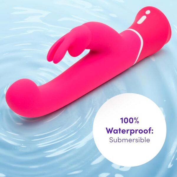 Lovehoney Happy Rabbit Vibrator - 5.5 inch Silicone Vibrating Dildo - Clit Stimulator & G Spot Dildo - 15 Vibration Modes - Quiet Vibrator for Women - Rechargeable & Waterproof Adult Sex Toy - Pink - Image 6