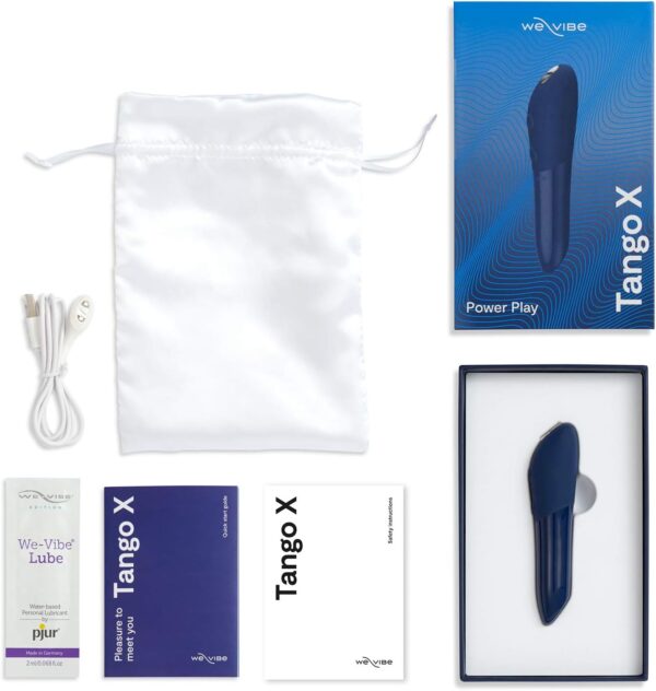 We-Vibe Tango X Bullet Vibrator for Women - Vibrating Sex Toy for Her - Mini Clitoral Stimulator - 8 Intensities - Waterproof - Rechargeable - Blue - Image 6