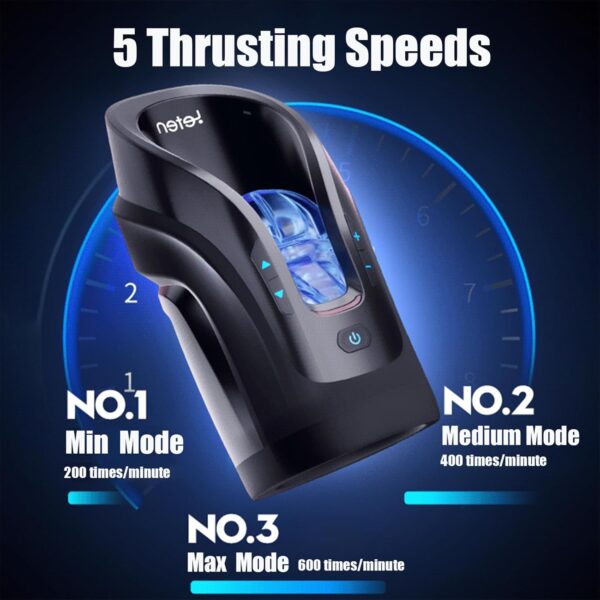 Male Masterbators Mens Sex Toys Masturbator Male Sex Toys Men Male Strokers with 10 Thrusting & 5 Thrusting Speeds Modes for Penis Stimulation Electric Pocket Pussy Male Sex Toy Adult Toys for Men - Image 3