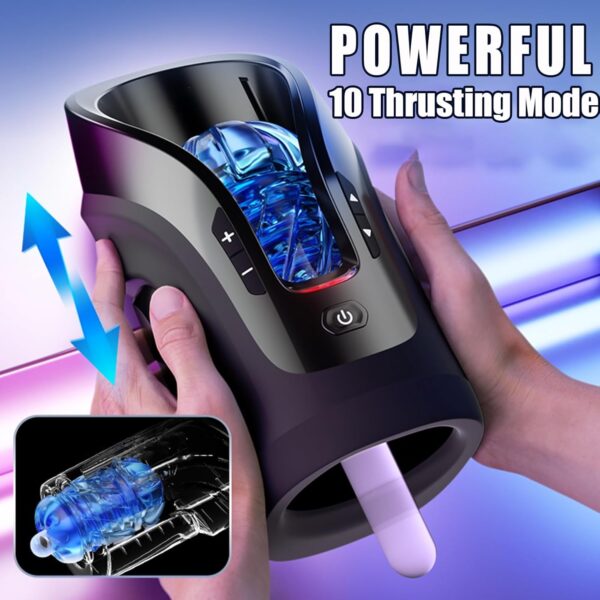 Male Masterbators Mens Sex Toys Masturbator Male Sex Toys Men Male Strokers with 10 Thrusting & 5 Thrusting Speeds Modes for Penis Stimulation Electric Pocket Pussy Male Sex Toy Adult Toys for Men - Image 2