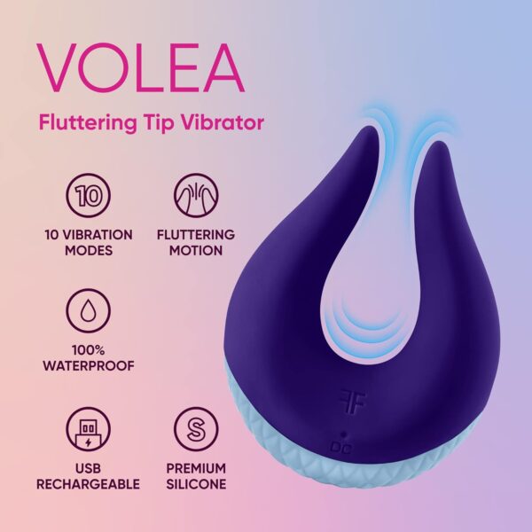 Volea - Fluttering Tips Discreet Vibrator for Women to Feel Butterflies from Head to Curling Toes. Premium Silicone Volea’s to Stimulate Your Clitoral Suction Zones with 10 Vibration Modes - Image 2