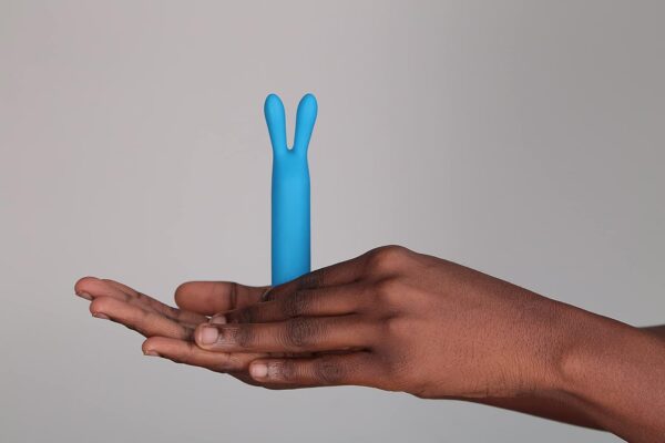 Rabbit Bullet Vibrator, Powerful, Whisper Quiet, Waterproof, USB Rechargeable, 100% Medical Grade Silicone - Teal - Image 3