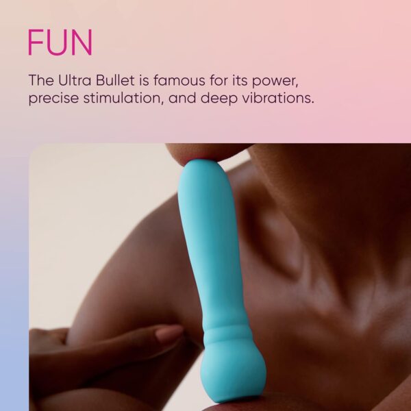 Ultra Bullet Vibrator - 20 Powerful Modes USB Rechargeable & Whisper Quiet Bullet Massager Vibrators for Women (Turquoise) - Image 5