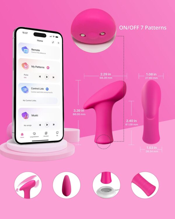 LOVENSE Ambi Mini Bullet Vibrator, Small and Discreet Powerful Stimulator with Long Distance Bluetooth Wireless Control, Hammer Shape to Pinpoint Stimulate - Image 6