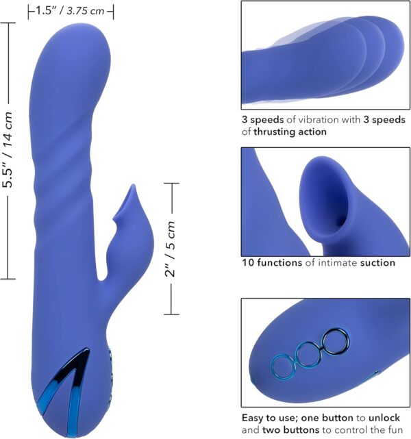 CalExotics California Dreaming L.A. Love Vibrator - SE-4351-12-3 Blue - Image 2