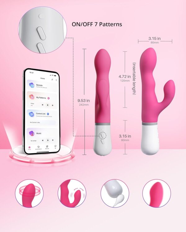 LOVENSE Lush 3 Bullet Vibrator+LOVENSE Nora Rabbit Vibrator Sex Toys for Women Pleasure… - Image 8