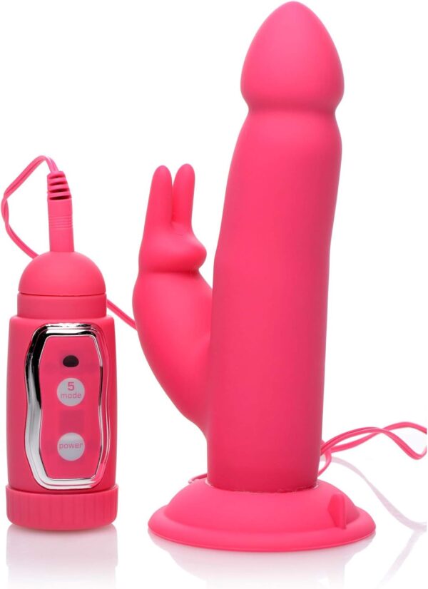 Frisky Head Spin Pink Dancing Silicone Rabbit Vibrator - Image 2