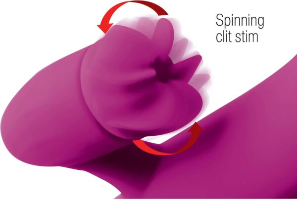 Inmi Pleasure Petal Silicone Rabbit Vibrator with Rotating Petals - Image 3