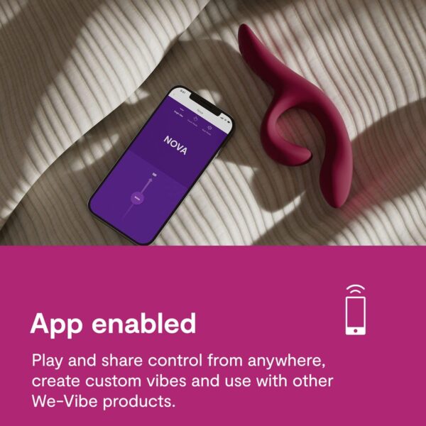 We-Vibe Sync O Purple Remote Control C-Shaped Couples Vibrator & Nova 2 Fuchsia Dual Stimulation Rabbit Vibrator - Couples Sex Toys Bundle - Image 9