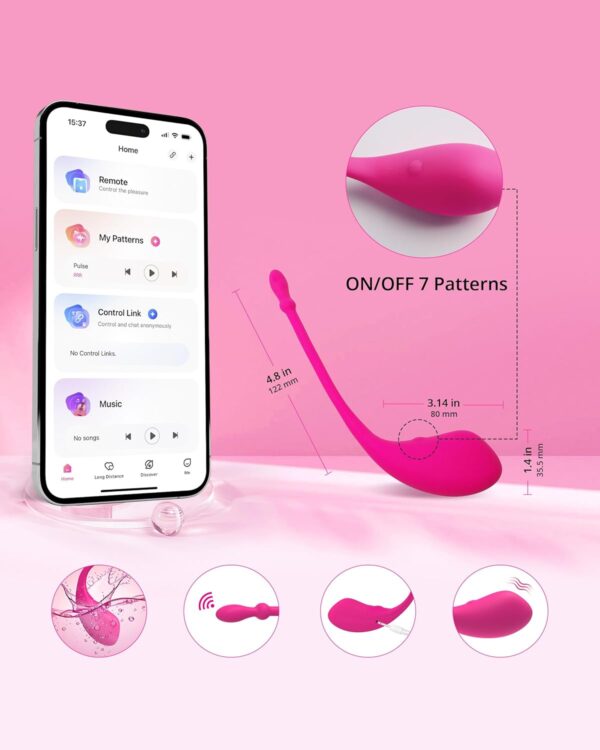 LOVENSE Lush G -Spot Vibrators with Remote, Long Distance App Controlled Egg Vibrator Wireless Bluetooth Vibrating Women Sex Toys Rechargeable Massagers for Female Couples Sexual Stimulator - Image 7