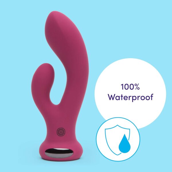 Lovehoney Mantric Rabbit Vibrator - 4.5 Inch Curved Silicone G Spot Vibrator for Women - Beginner Friendly Dual Stimulation Adult Sex Toy - Rechargeable & Waterproof - Pink - Image 3