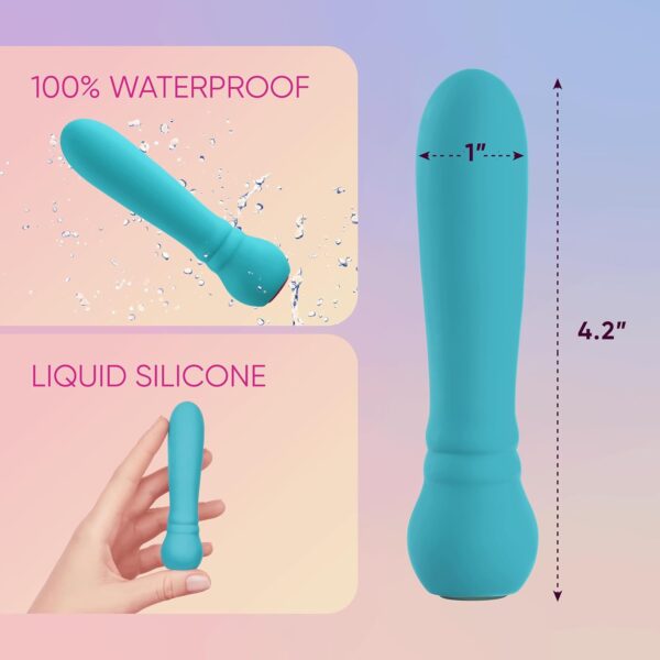 Ultra Bullet Vibrator - 20 Powerful Modes USB Rechargeable & Whisper Quiet Bullet Massager Vibrators for Women (Turquoise) - Image 6