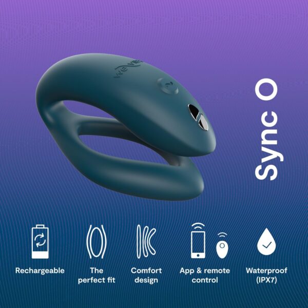 We-Vibe Sync O Green Remote Control C-Shaped Couples Vibrator & Nova 2 Fuchsia Dual Stimulation Rabbit Vibrator - Couples Sex Toys Bundle - Image 2