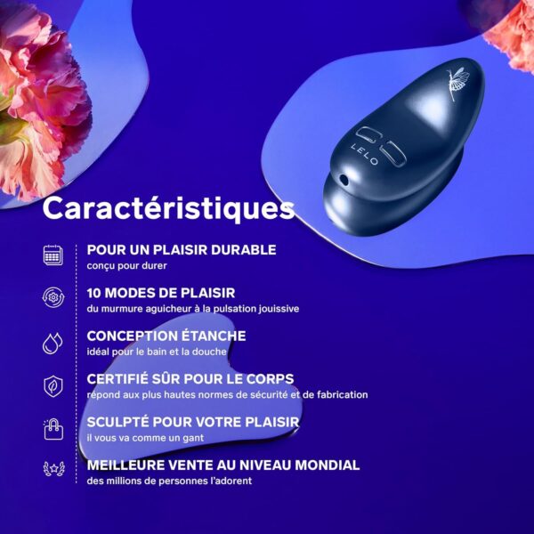 LELO NEA 3 Mini Bullet Vibrator for Woman Female Vibrator Mini Clitoris Vibrator Discreet with 10 Pleasure Settings and Varying Intensities, Alien Blue - Image 4