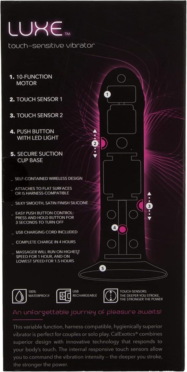 CalExotics Novelties Luxe Touch-Sensitive Vibrator, Purple - Image 7