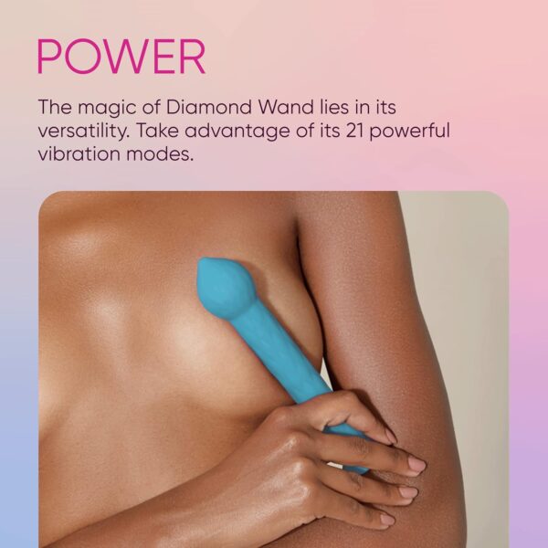 Diamond Wand Body Massager with 21 Function Mode Multi-Function Personal Intimate Massager Waterproof Clitoral and G Spot Stimulator Lightweight Textured Vibrator Adult Sex Toy for Women - Image 3